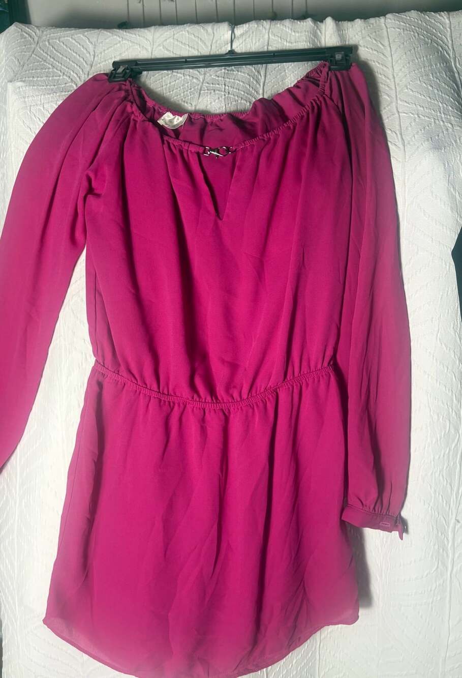 Kaya Di Koko Long Sleeve Romper Magenta Pink